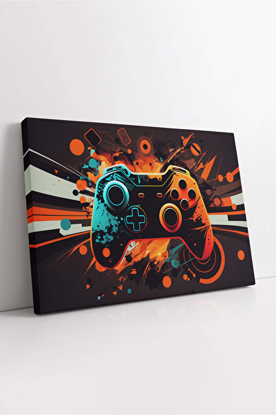 KOSS Dijital Pictură abstractă colorată pe pânză orizontală cu consolă de joc...