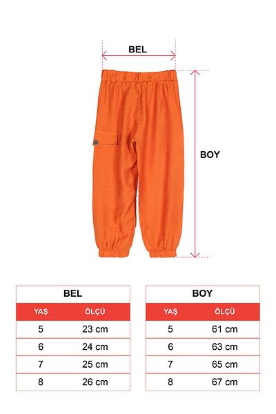 zepkids Pantaloni pentru fetiță de culoarea bronzului