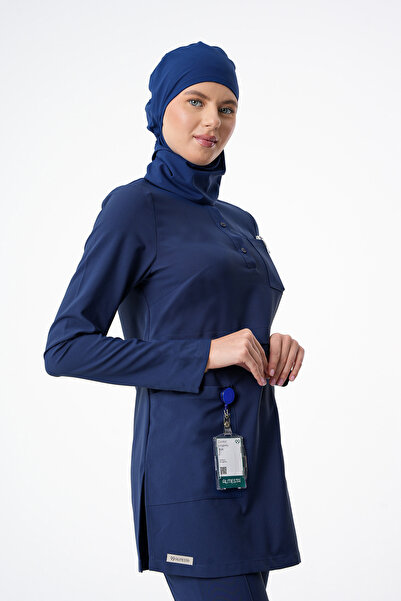 almesta Lulu Hemşire Doktor Tesettür Cerrahi Üst Forma Uzun Kol Scrubs