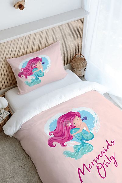 Tuğba Kuğu Little Mermaid Iconic Series - Single Duvet Cover Set (160X220)