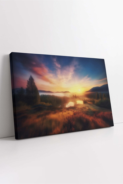 KOSS Dijital Peisaj natural la apus de soare, pictură decorativă orizontală p...