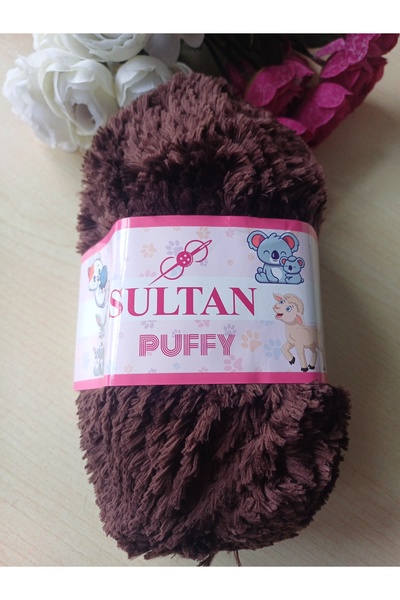 Sultan pufy ip kahverengi