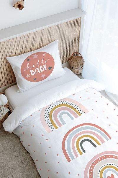 Tuğba Kuğu Single Duvet Cover Set (160X220) - Iconic Series - Hello Baby