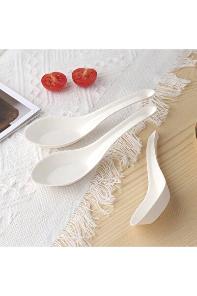 mastergold Melamine 6 Piece Chinese Soup Spoon Set | Unbreakable Soup Spoons | Ramen Soup Spoons