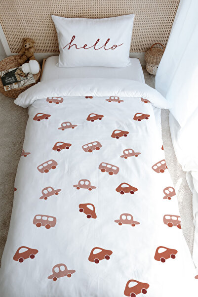 Tuğba Kuğu Vintage Car Single Duvet Cover Set - Iconic Series (160X220)