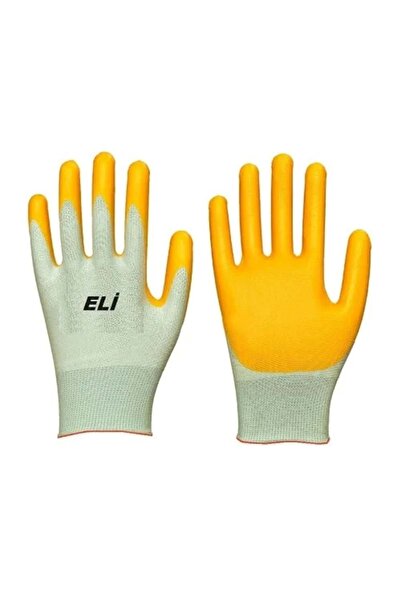 Eli قفازات نيتريل أصفر رقم:10