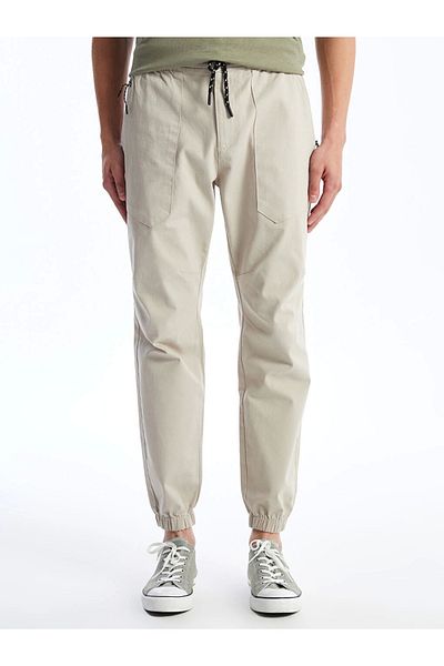 LC Waikiki Xside Beige Standard Fit Gabardine Men's Jogger Pants