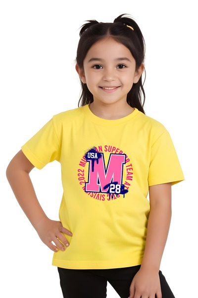 FYK COLLECTİON Super M Štampano Djevojačka majica kratkih rukava T-shirt