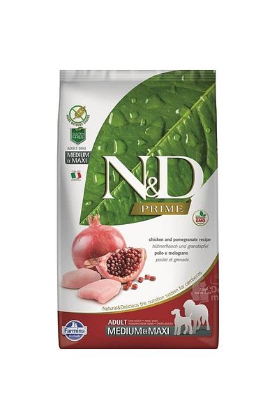 N&D 12KgAdult Dog Food - Grain Free, Chicken Meat and Pomegranate