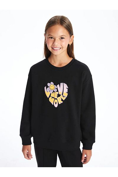 LC Waikiki Lcw Kids Crew Neck Printed Girls' Sweatshirt