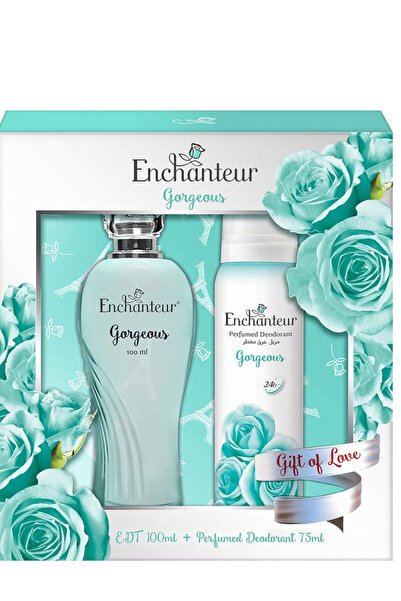 ENCHANTEUR مجموعة هدايا من العطور ومزيل العرق - هدية رائعة للحب، 100 مل + 75 مل