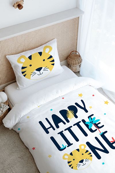 Tuğba Kuğu Pure Baby Series - Happy Lion Single Duvet Cover Set (160X220)