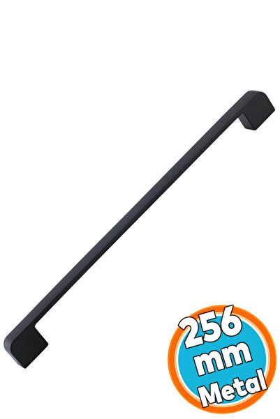 NZB Metal Kulp 256 mm - 25.6 cm Mobilya Çekmece Mutfak Dolabı Dolap Kulpları Kulbu Kulpu Siyah