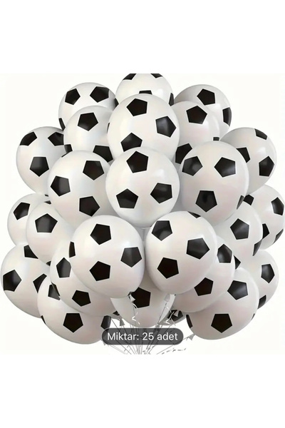 shop Futbol Topu Desenli Lateks Balon - 10 Adet (30 CM)