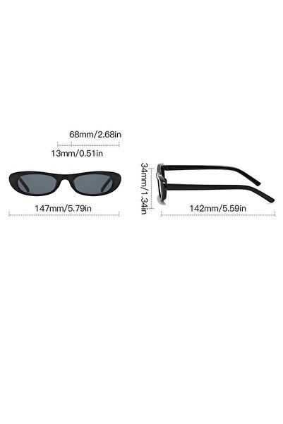 Chunky Frame Lath Lüx Siyah Kadın Güneş Gözlüğü