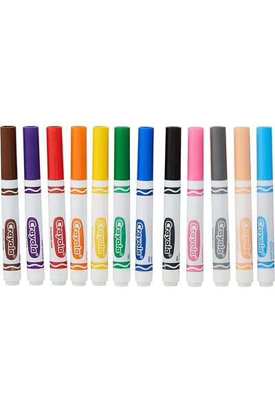 Crayola Non-Washable Markers Broad Point 12ct 58-7712