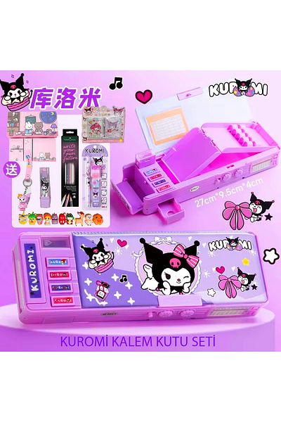 Hobidehobi Kuromi Multifunctional Encrypted Pen Box Gift Set-Lilac