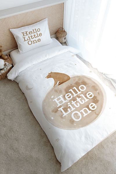 Tuğba Kuğu Pure Baby Series - Hello Bear Single Duvet Cover Set (160X220)