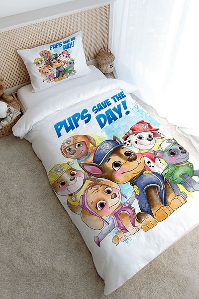 Tuğba Kuğu Single Duvet Cover Set (160X220) - Cartoon Series -Color Dogs