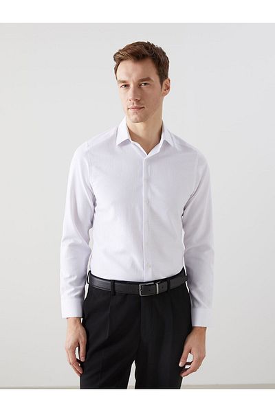 LC Waikiki LCWAIKIKI Formelles Slim Fit Langarm Dobby Herrenhemd