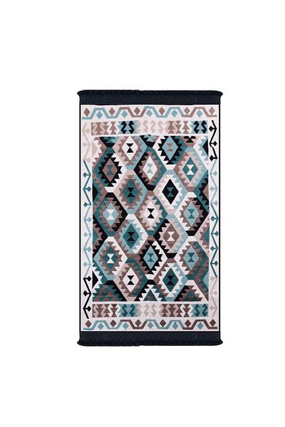 Bigghome Doppelseitiger Teppich, maschinenwaschbar, modernes Muster, 80*150 cm, Sa1818a