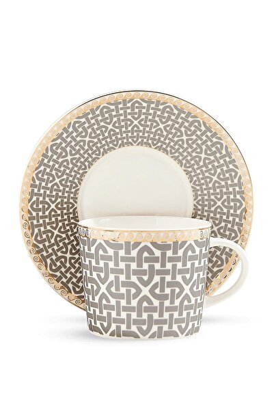 Paşabahçe Kahve Link Porselen Çay Fincanı Krem Kahve