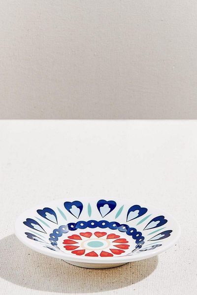 Paşabahçe Navy Blue Heart Porcelain Tea Plate