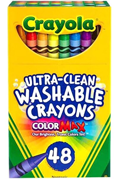 Crayola طقم ألوان فائق النظافة قابل للغسل بحد أقصى 48 قطعة 52-6948