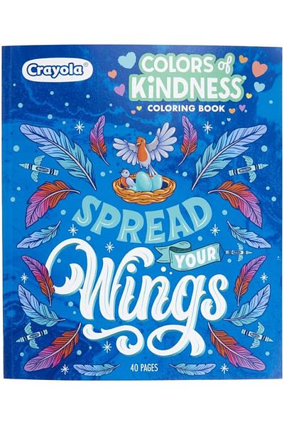 Crayola Colors of Kindness Spread Your Wings Adult Coloring Book CY04-2734