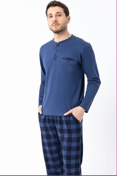 Erdem Men's Plaid Pajama Set - Dfn1009