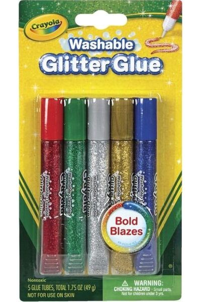 Crayola Washable Glitter Glue Pens 5ct CY69-3522