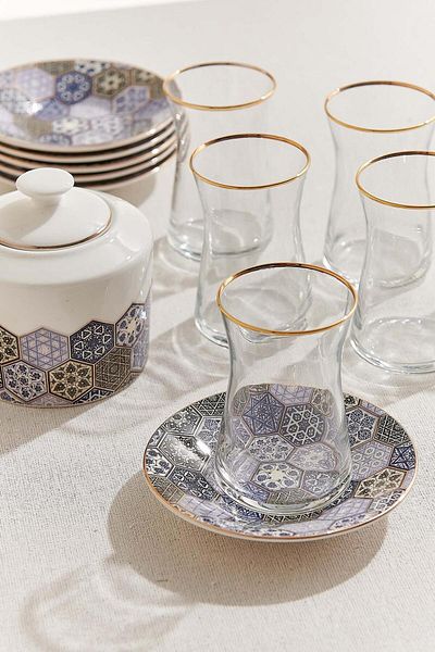 Paşabahçe Tile Tea Set