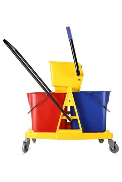 mastergold Double Bucket with Built-in Juicer for Floor Cleaning 34L with Wheels