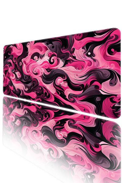 HELİXSUN 70X30 cm Gaming Player Mouse Pad Non-Slip Base Large Keyboard Mouse Pads Mousepad Pink Gogh