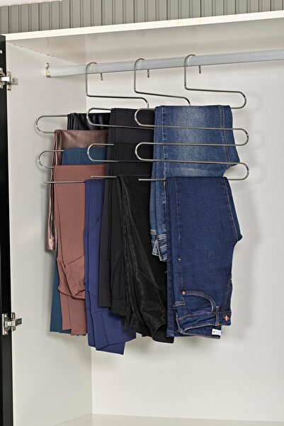 Edora Home Dulap interior auriu cu 10 niveluri, 5 niveluri, pantaloni, șal, umeraș pentru eșarfă, umeraș pentru garderobă - metal inoxidabil