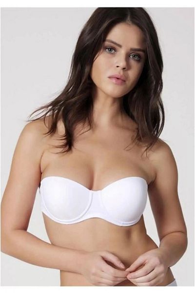 Orkide Strapless Supported Transparent Women's Bra - with Strap Gift