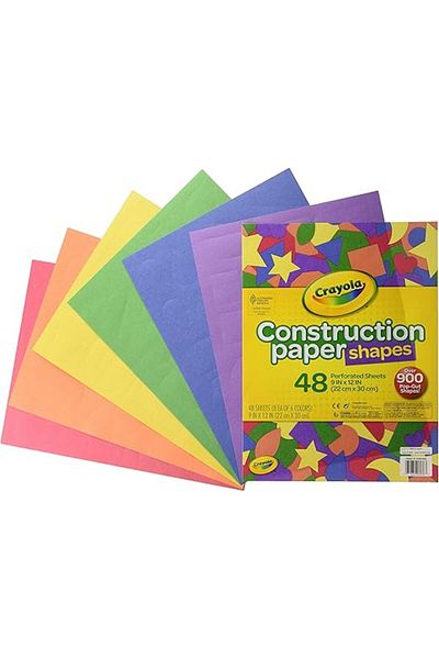 Crayola 48pg Construction Paper With Pop Out Shapes 99-0036