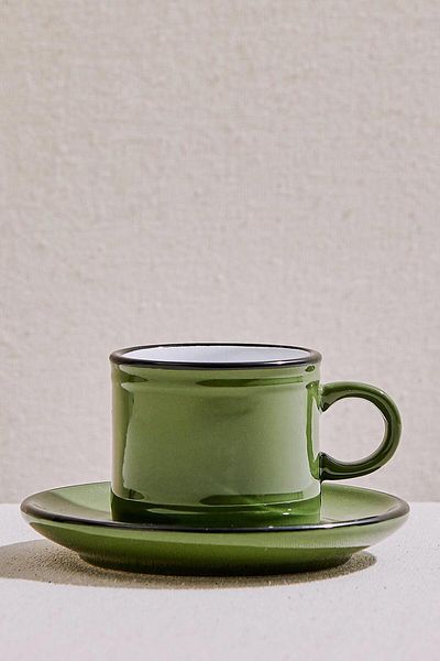 Paşabahçe Green Electrum Ceramic Espresso Cup