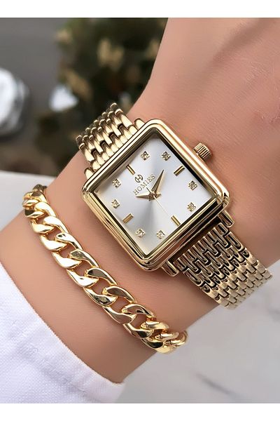 Homies Original Invoice Waterproof Women's Wrist Watch with Bracelet Gift