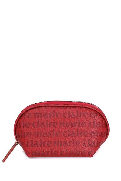 Marie Claire حقيبة مكياج نسائية باللون الأحمر الكلاريت من ماك أليس
