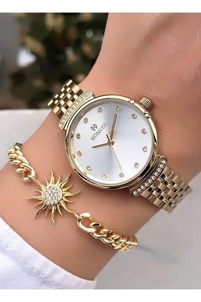 Homies Original Invoice Waterproof Women's Wrist Watch with Bracelet Gift