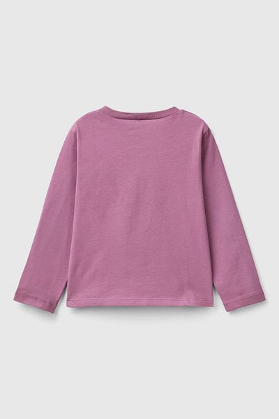 Benetton Μωβ μακρύ μπλουζάκι για κοριτσάκι