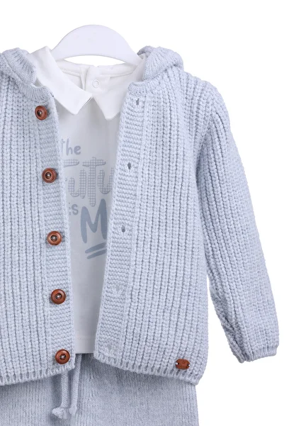 MİMBOKİDS Baby Boy 3-Piece Merino Wool Baby Set - Healthy Warmth and Comfort