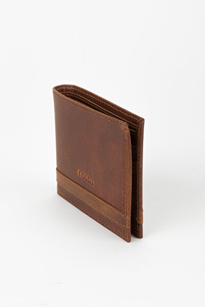 Fossil Boxed Genuine Leather Tan Crazy Horizontal Men's Wallet Hand Portfolio