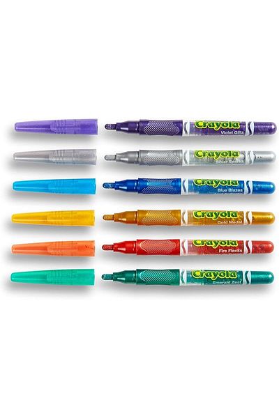Crayola Glitter Markers Dazzling Colors 6ct CY58-8629