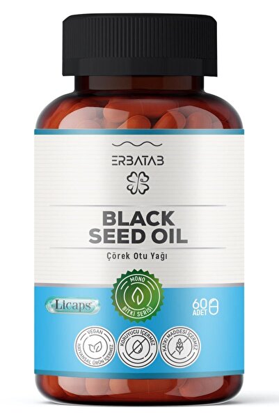 Erbatab Çörek Otu Yağı Black Seed Oil 60 Kapsül Licaps®