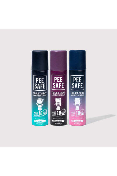 Pee Safe PeeSafe Toilet Hygiene Combo | Pack of 3 Toilet Seat Sanitizer Spray With 2 Urination Device