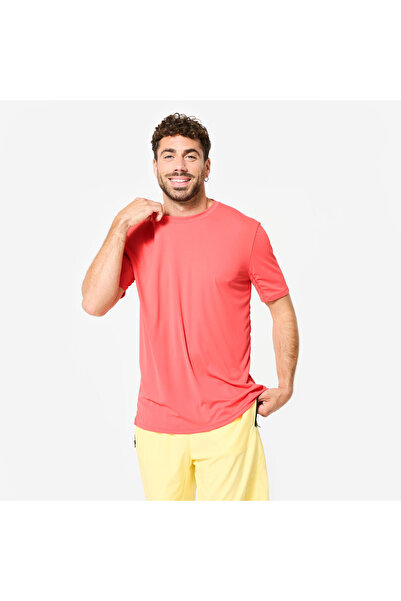 Decathlon Domyos Men's Crew Neck Short Sleeve Sports T-Shirt - Pink