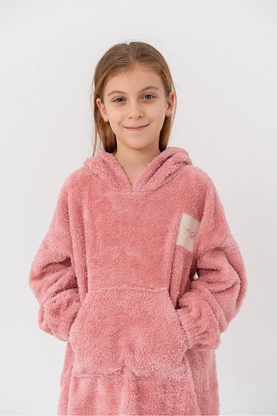 bysezerozer Wellsoft Double-Sided Fleece Kangaroo - Hooded Children's Oversize Sweatshirt Home Blanket