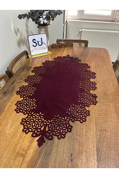 EHA LAZER Квітковий овальний бордовий бігунок